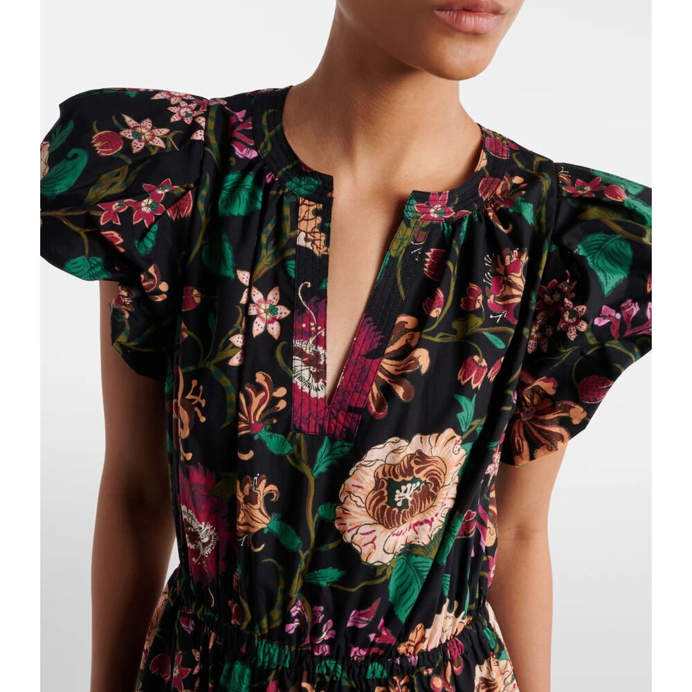 Ulla Johnson Marin floral cotton poplin midi dress - Picture 3 of 9